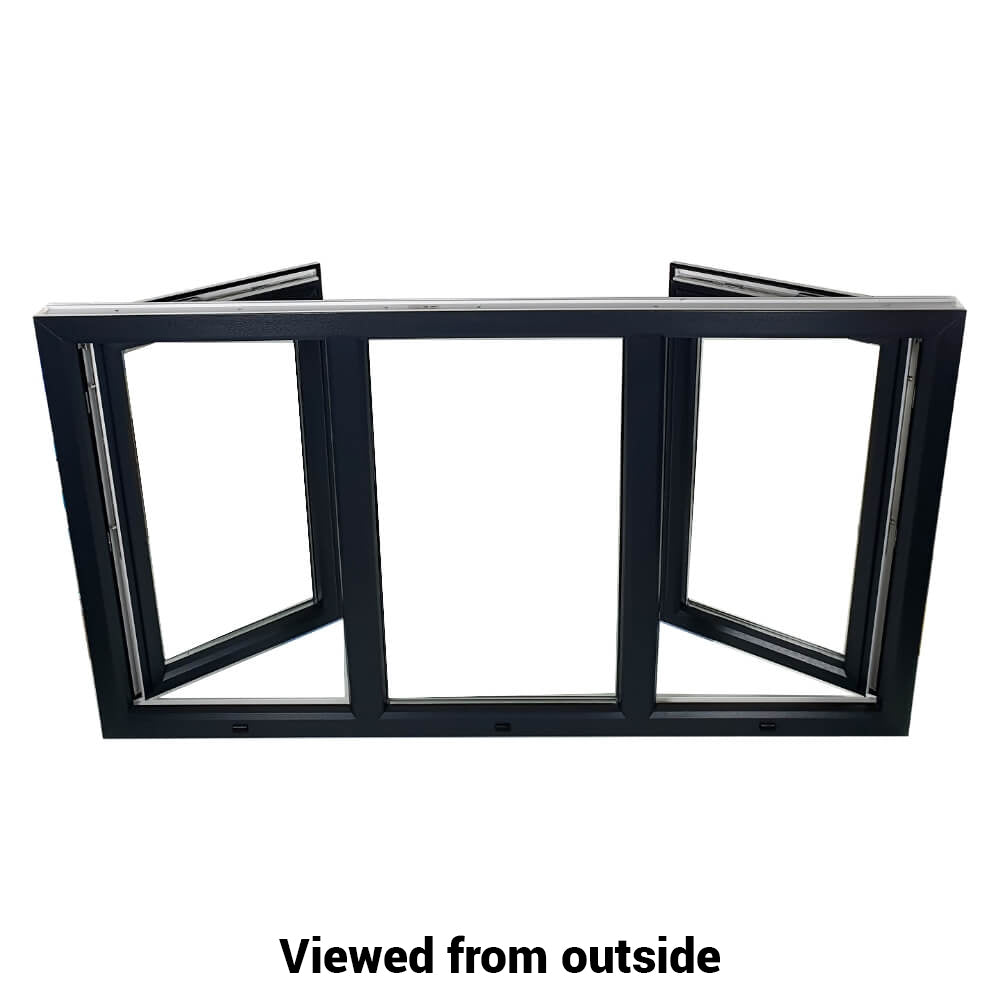 uPVC Left or Right & Top Hung Tilt and Turn Double Glazed Window Frame and Glass 70mm UK 2 Gasket Seal - Inside White Outside Anthracite