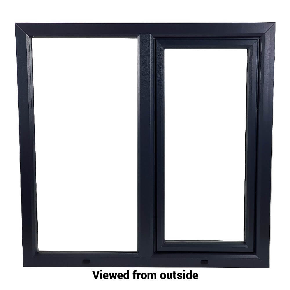 uPVC Side Hung Tilt and Turn Double Glazed Window Frame and Glass 70mm UK 2 Gasket Seal - Inside White Outside Anthracite