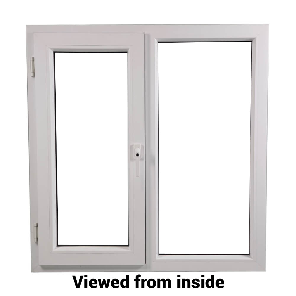 uPVC Side Hung Tilt and Turn Double Glazed Window Frame and Glass 70mm UK 2 Gasket Seal - Inside White Outside Anthracite