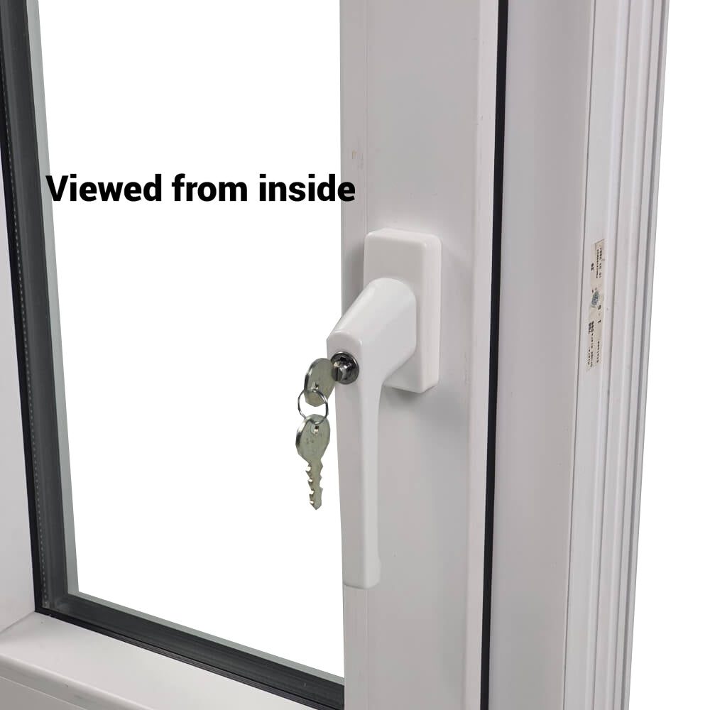 uPVC Side Hung Tilt and Turn Double Glazed Window Frame and Glass 70mm UK 2 Gasket Seal - Inside White Outside Anthracite