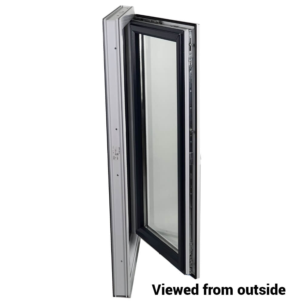 uPVC Tilt and Turn Double Glazed Window Frame and Glass 70mm UK 2 Gasket Seal - Inside White Outside Anthracite