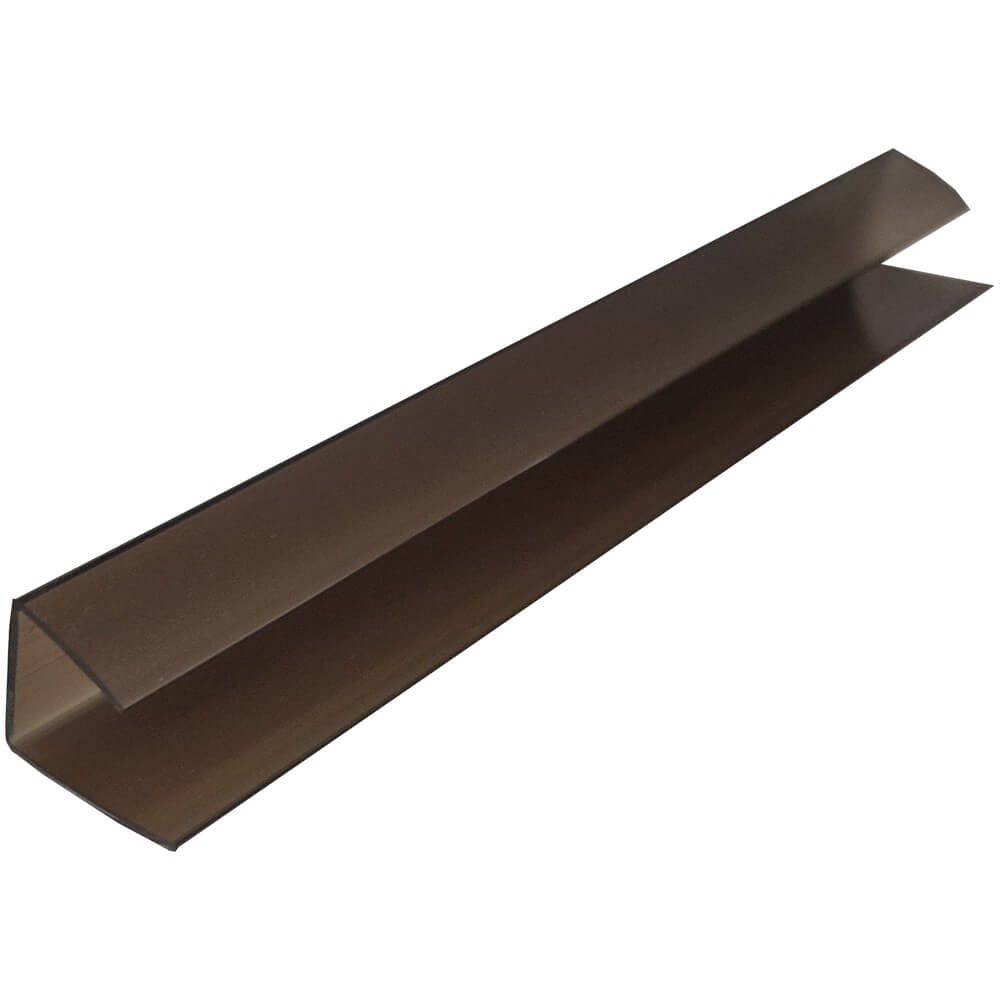 10mm Polycarbonate U Profile Bronze Various Size 10 Year Warranty