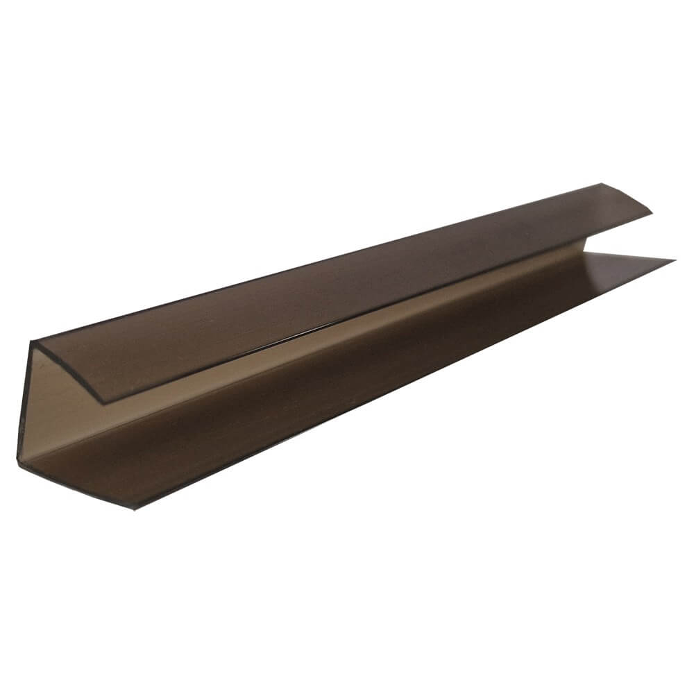 10mm Polycarbonate U Profile Bronze Various Size 10 Year Warranty