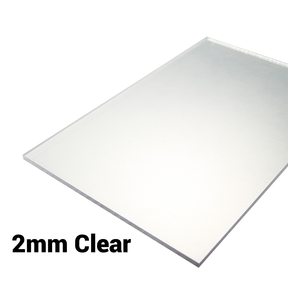 2mm Polycarbonate Solid Clear Sheet Double Sided UV Protection Various Ready Sizes