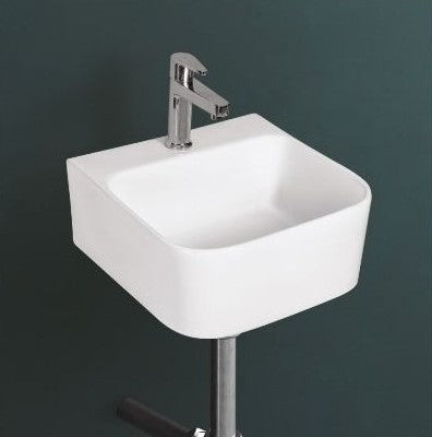 ROMA Wall Mounted Wash Basin for Bathroom White Square  360X360X150