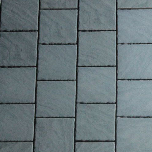 Riva Grey Tumbled Porcelain Paver 20mm 200x200mm