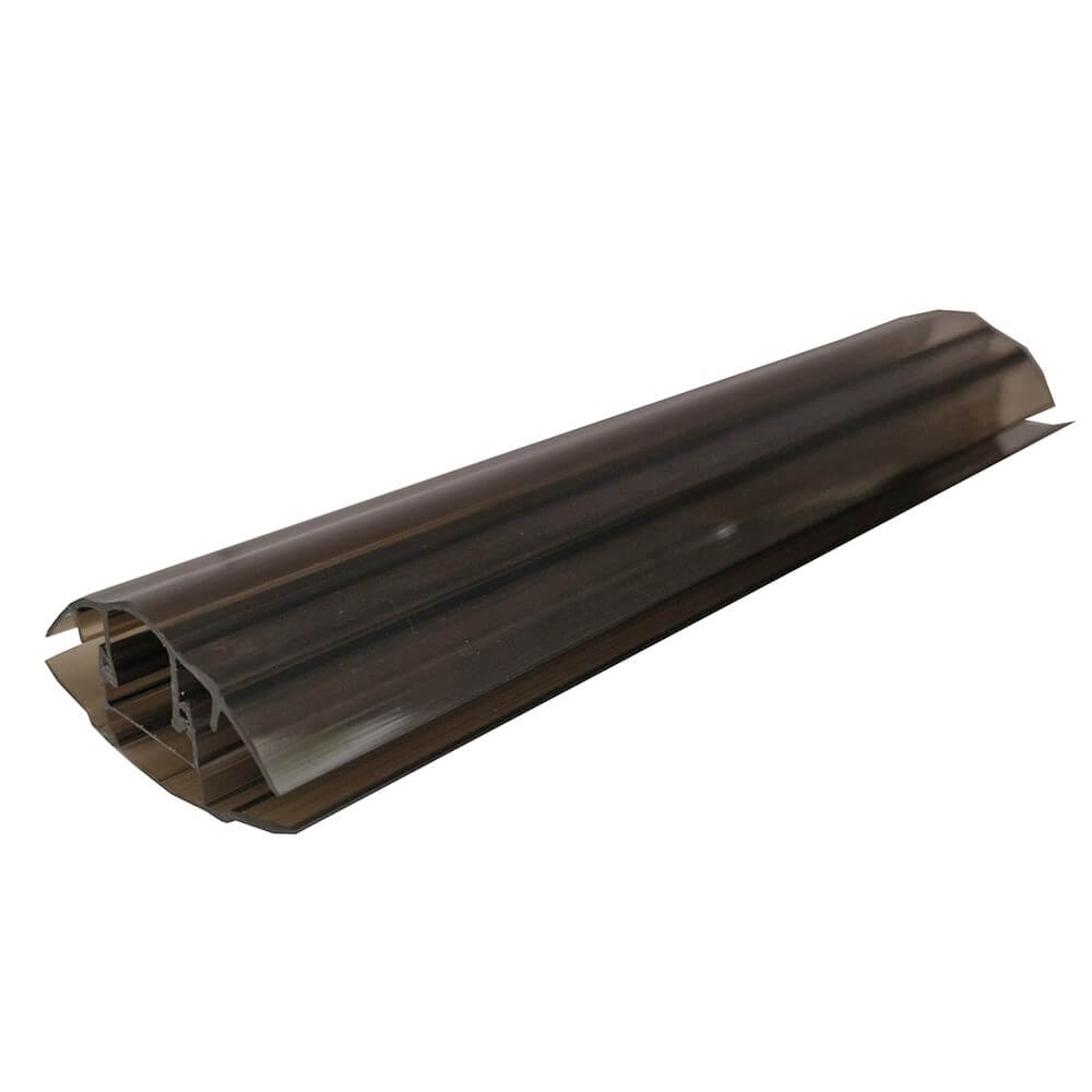 Polycarbonate Snap-Down Glazing Bar Bronze for Use With 4mm / 6mm / 8mm / 10mm Polycarbonate Roofing Sheet