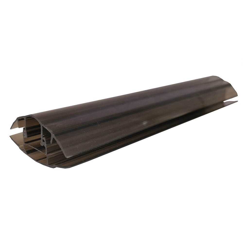 Polycarbonate Snap-Down Glazing Bar Bronze for Use With 4mm / 6mm / 8mm / 10mm Polycarbonate Roofing Sheet