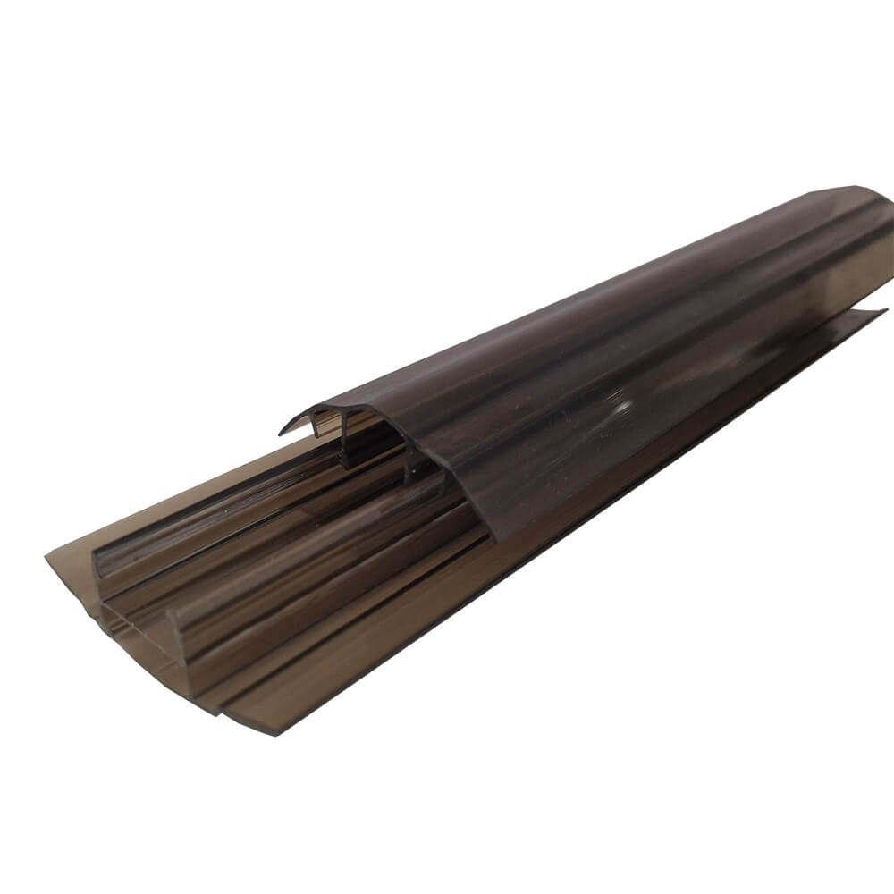 Polycarbonate Snap-Down Glazing Bar Bronze for Use With 4mm / 6mm / 8mm / 10mm Polycarbonate Roofing Sheet