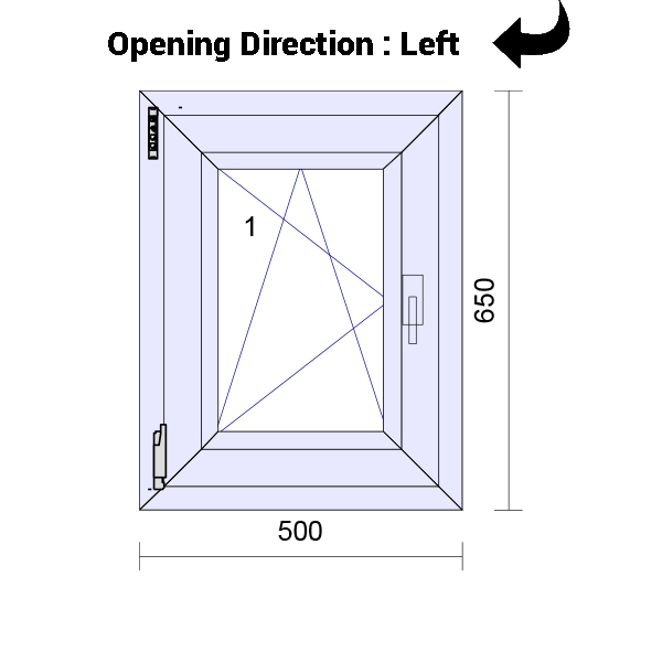 uPVC Tilt and Turn Double Glazed Window Frame and Glass 70mm UK 2 Gasket Seal - Multi Size