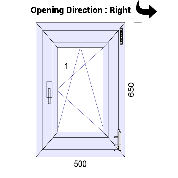 uPVC Tilt and Turn Double Glazed Window Frame and Glass 70mm UK 2 Gasket Seal - Multi Size