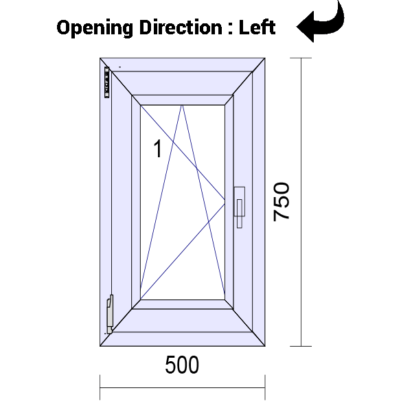 uPVC Tilt and Turn Double Glazed Window Frame and Glass 70mm UK 2 Gasket Seal - Multi Size
