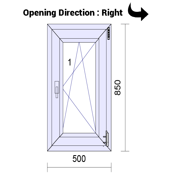 uPVC Tilt and Turn Double Glazed Window Frame and Glass 70mm UK 2 Gasket Seal - Multi Size