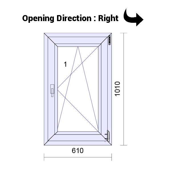uPVC Tilt and Turn Double Glazed Window Frame and Glass 70mm UK 2 Gasket Seal - Multi Size