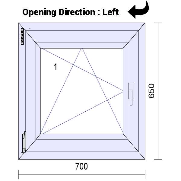 uPVC Tilt and Turn Double Glazed Window Frame and Glass 70mm UK 2 Gasket Seal - Multi Size