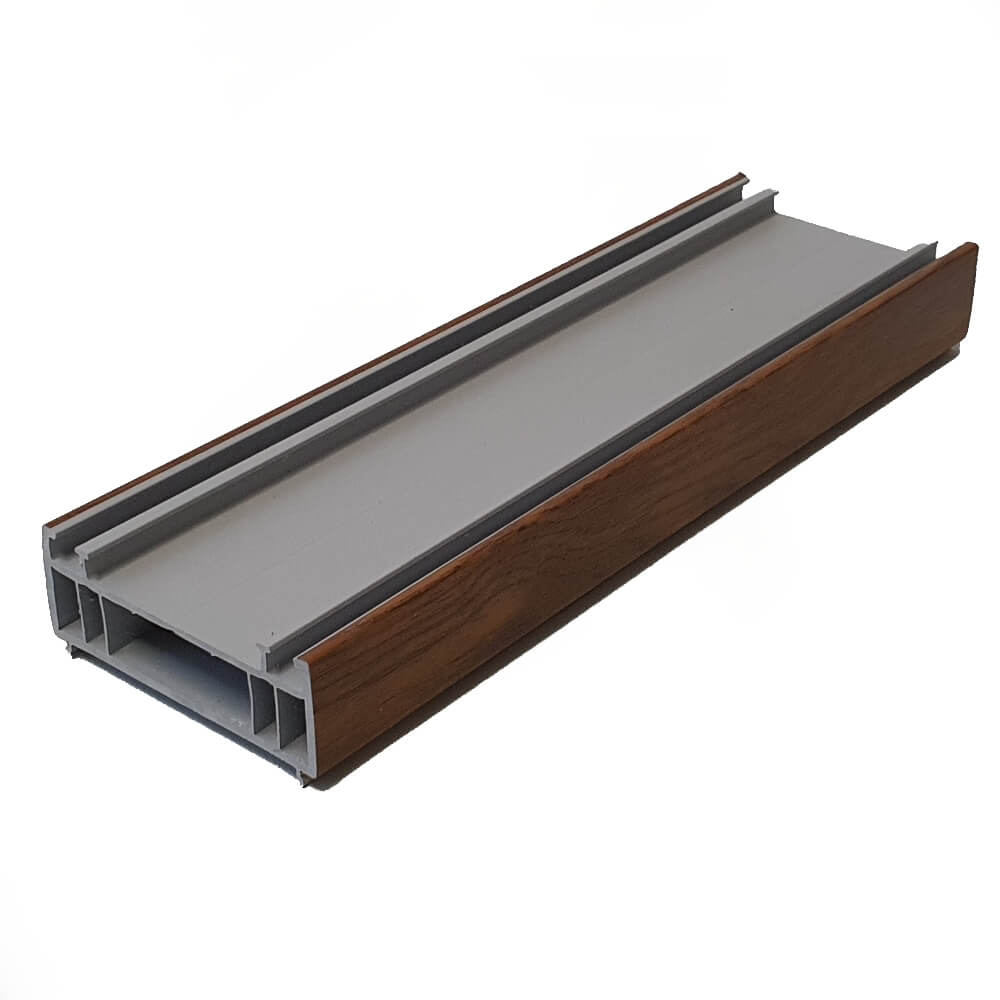 70mm Golden Oak uPVC Add-on Window Door Frame Extension Packer Head Extender
