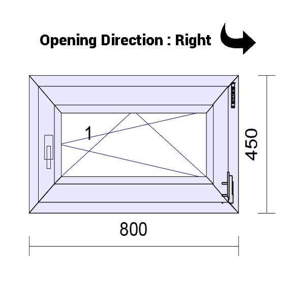 uPVC Tilt and Turn Double Glazed Window Frame and Glass 70mm UK 2 Gasket Seal - Multi Size