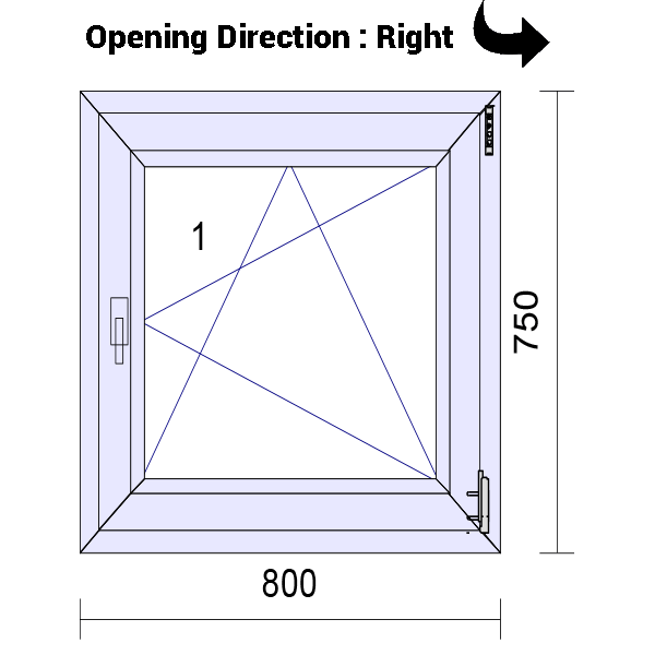 uPVC Tilt and Turn Double Glazed Window Frame and Glass 70mm UK 2 Gasket Seal - Multi Size