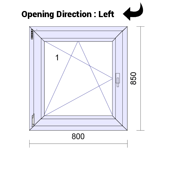 uPVC Tilt and Turn Double Glazed Window Frame and Glass 70mm UK 2 Gasket Seal - Multi Size