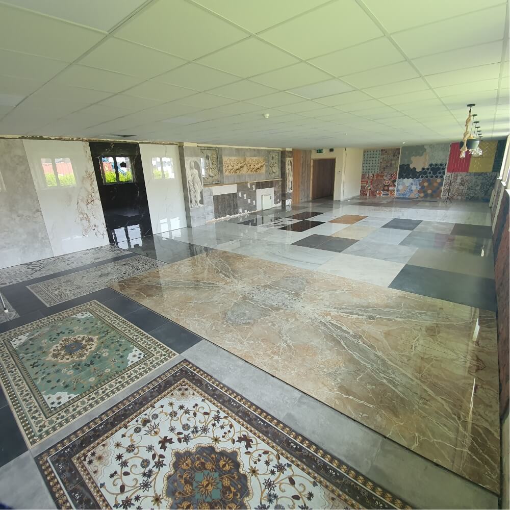 Atlantis White Rectified Large Format Polished Stone Effect Porcelain 1200x2400mm Floor & Wall Tiles