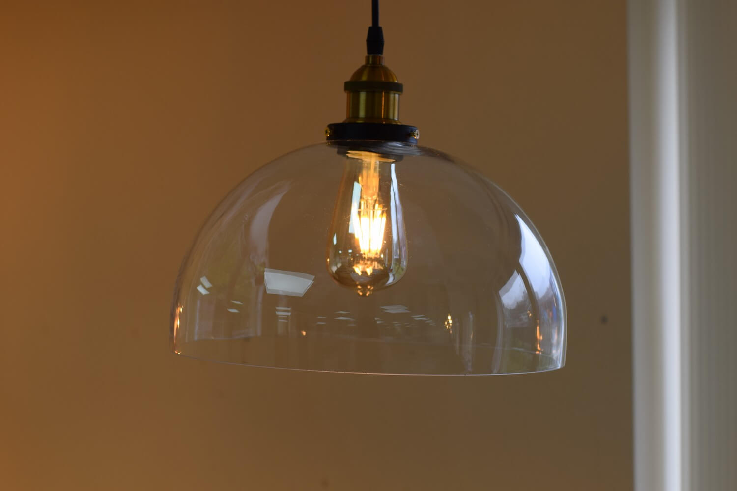 Belicia Industrial Retro Loft Glass Ceiling Lamp Shade Pendant LED Light