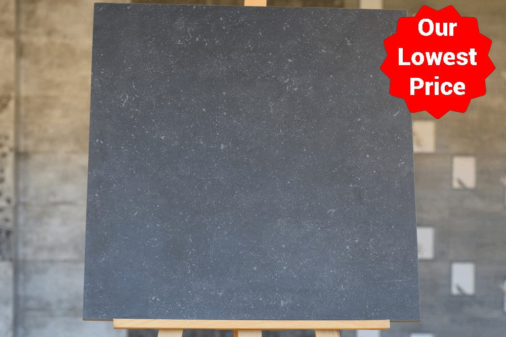 Belgium Black Rectified Matt Porcelain 20mm 600x600mm Indoor and Outdoor Floor Tile