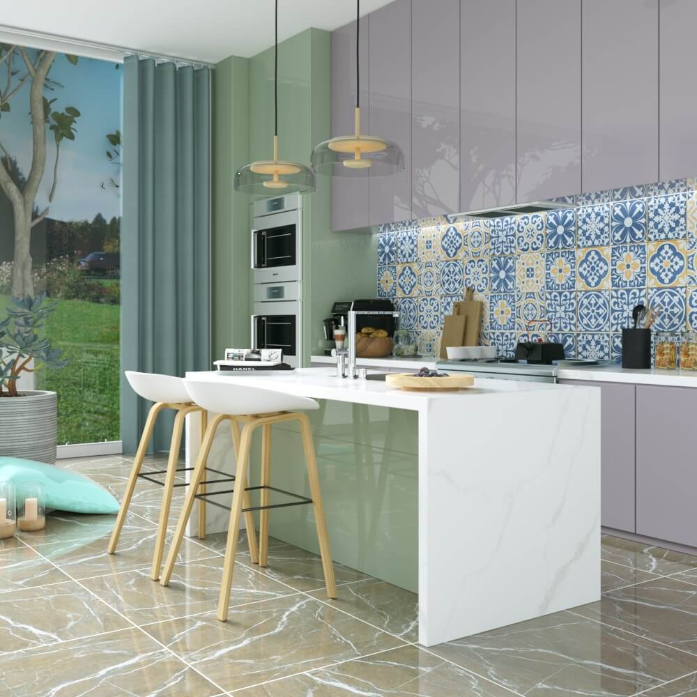Italian Design Lucca (1071) Rectified Polished Porcelain 600x600mm Wall and Floor Tile