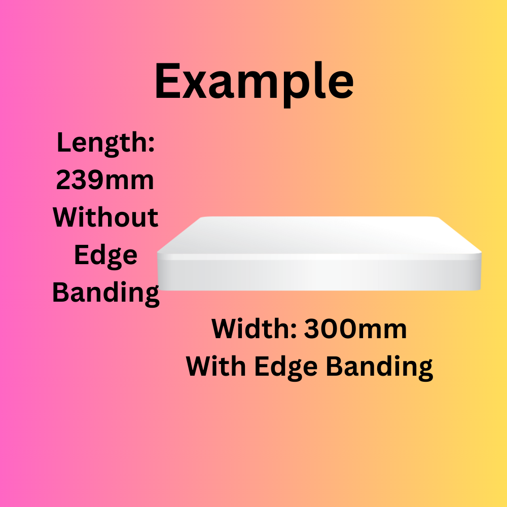 Kitchen Cabinet Shelving Matt Lam White Melamine MDF Board - 18mm Twin Slot