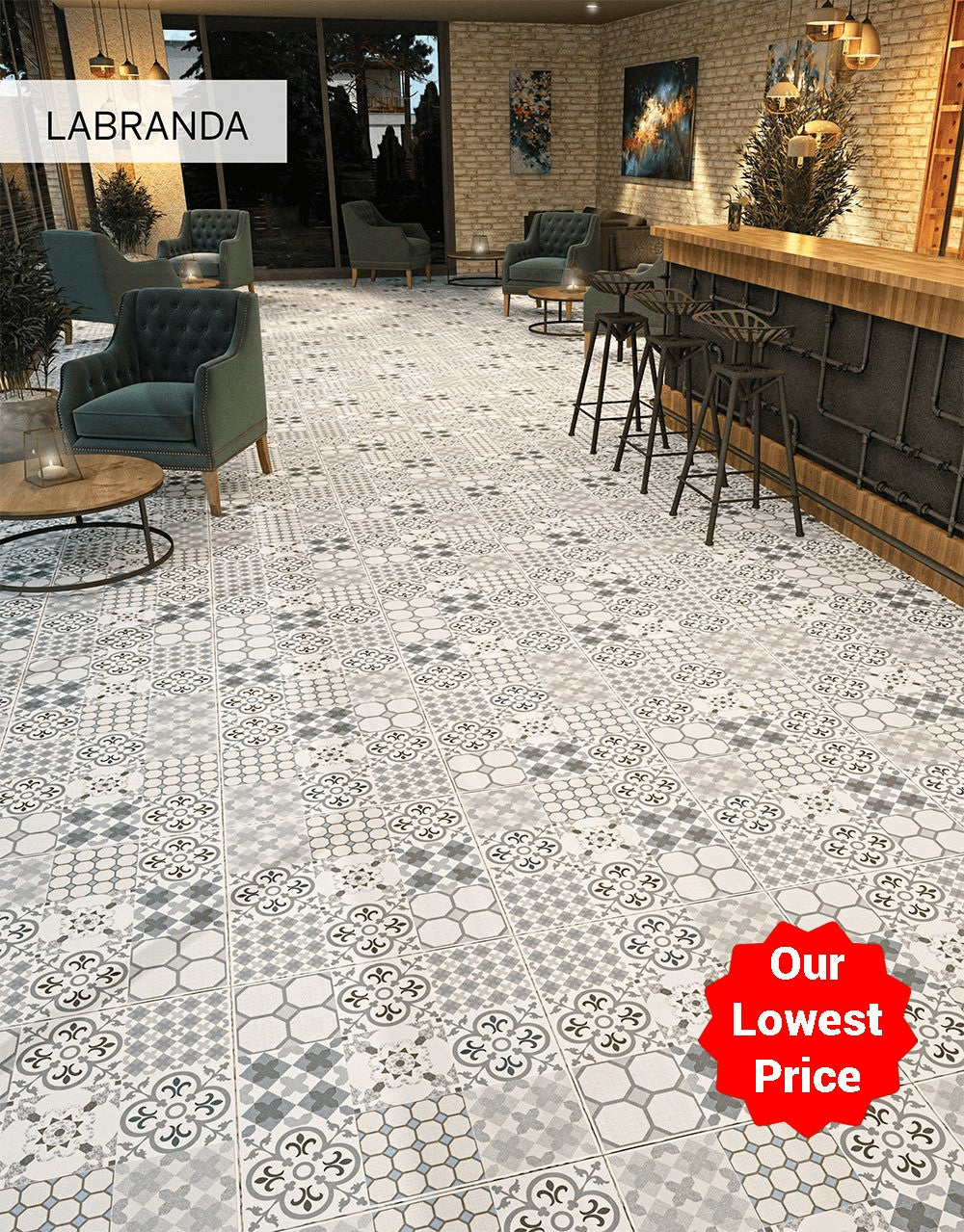 Labranda Mix Rectified Matt Porcelain 20mm 600x600mm Indoor and Outdoor Floor Tile