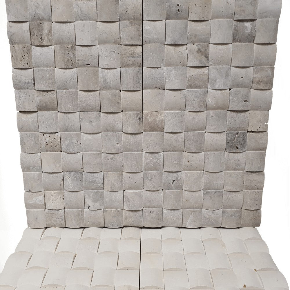 M2 Snake Skin Natural Travertine Split Face 300x300mm Matt Decorative Wall Tile