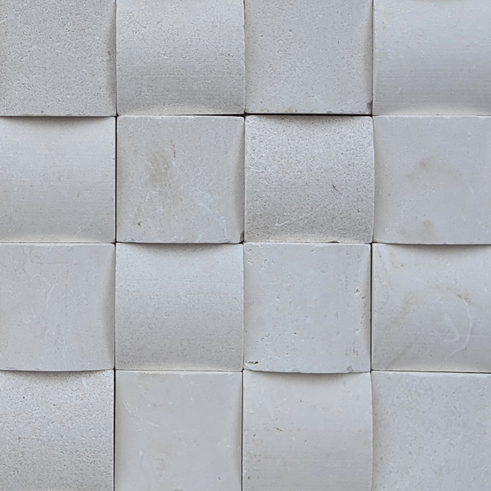 M3 Snake Skin White Travertine Split Face 300x300mm Matt Decorative Wall Tile