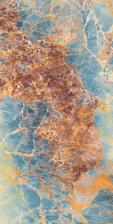 Nebula Sapphire Rectified Large Format Exotic Surface Stone Effect Porcelain 800x1600mm Floor & Wall Tiles