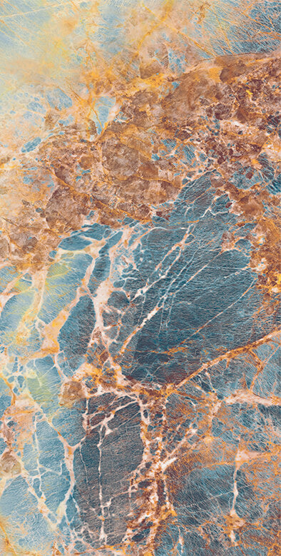Nebula Sapphire Rectified Large Format Exotic Surface Stone Effect Porcelain 800x1600mm Floor & Wall Tiles