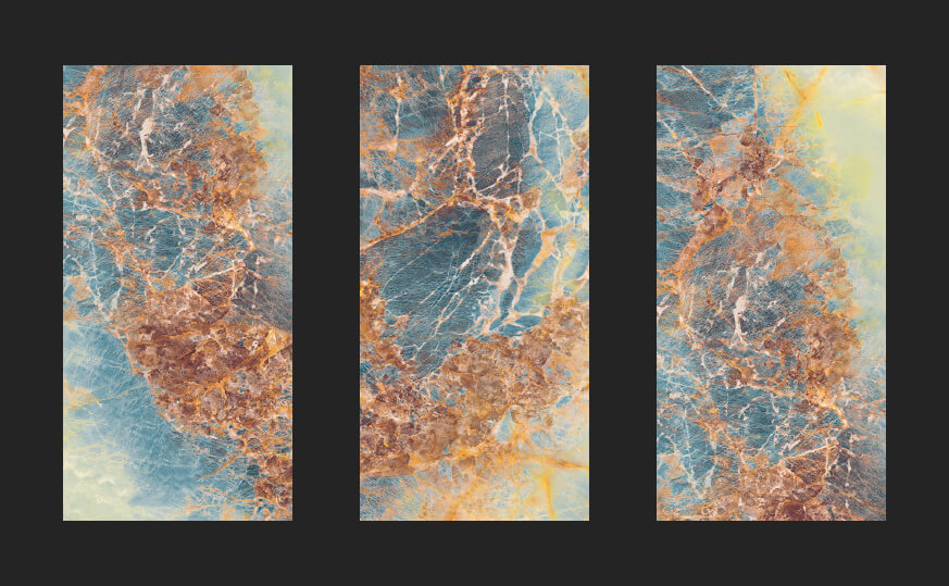 Nebula Sapphire Rectified Large Format Exotic Surface Stone Effect Porcelain 800x1600mm Floor & Wall Tiles