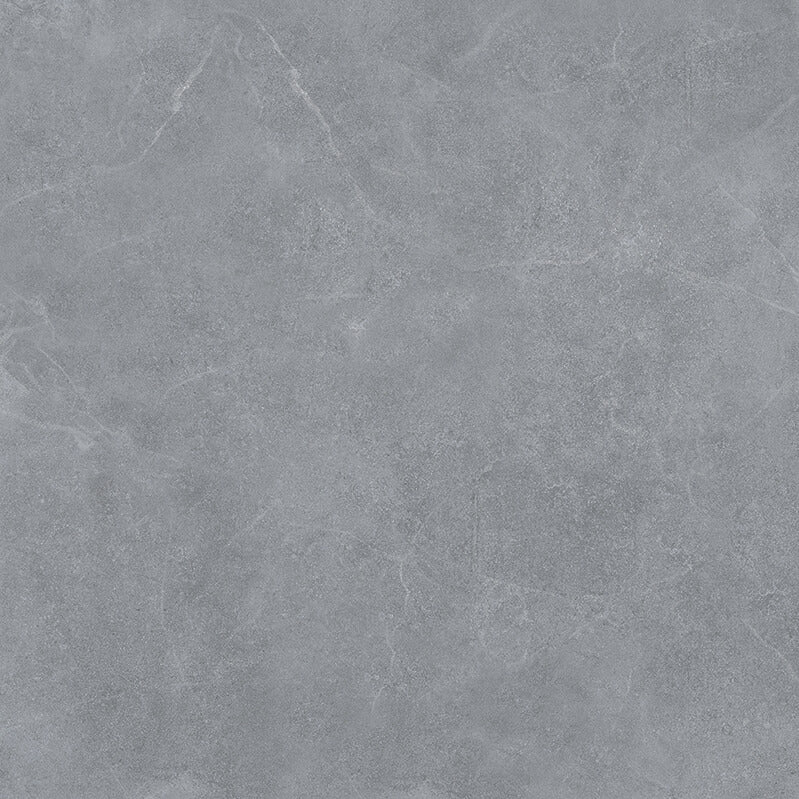 Plast Grey Rectified Gloss Glazed Porcelain 600x600mm Wall and Floor Tiles