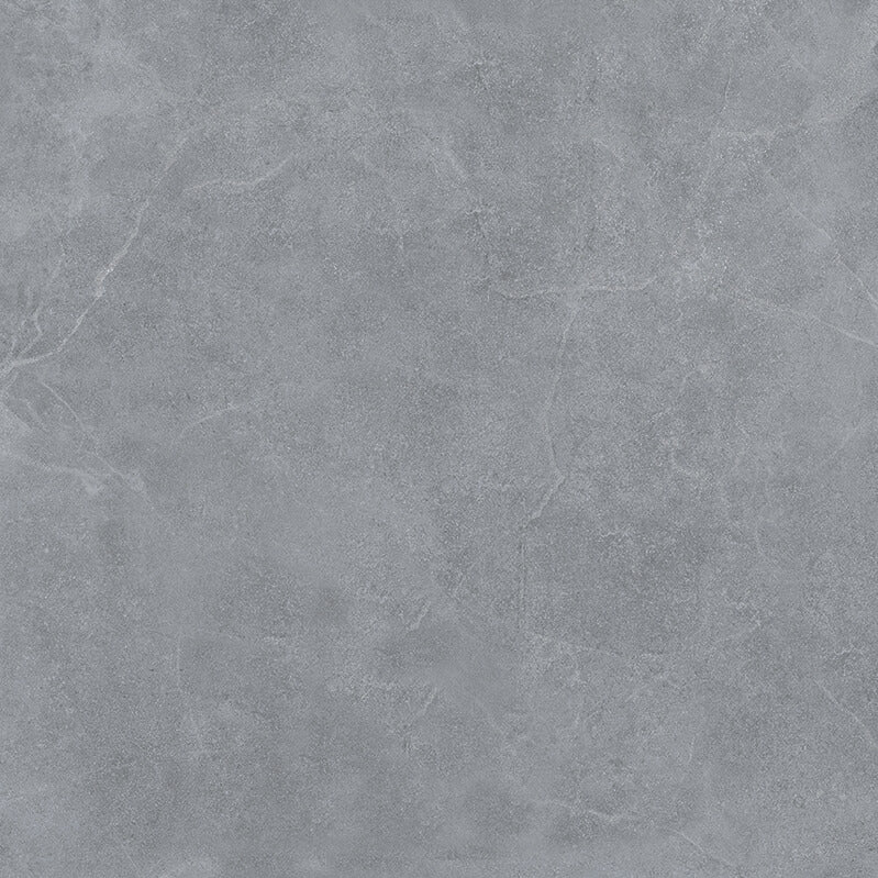 Plast Grey Rectified Gloss Glazed Porcelain 600x600mm Wall and Floor Tiles