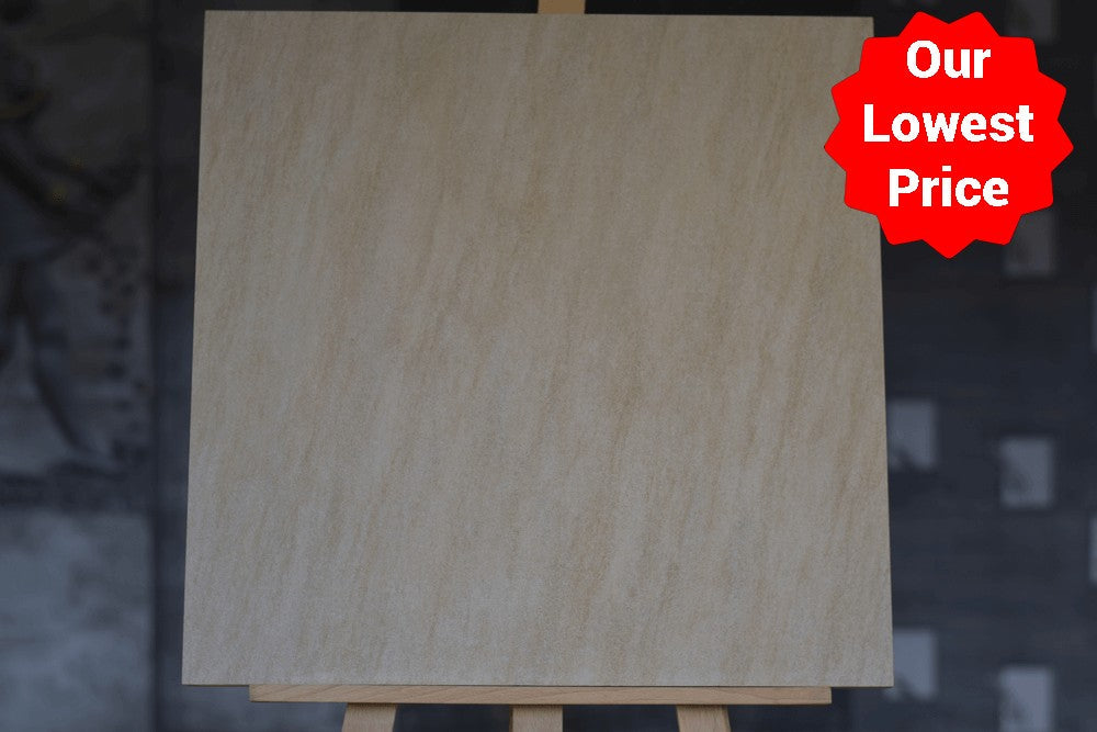 Quartz Beige Rectified Matt Porcelain 20mm 600x600mm Indoor and Outdoor Floor Tile