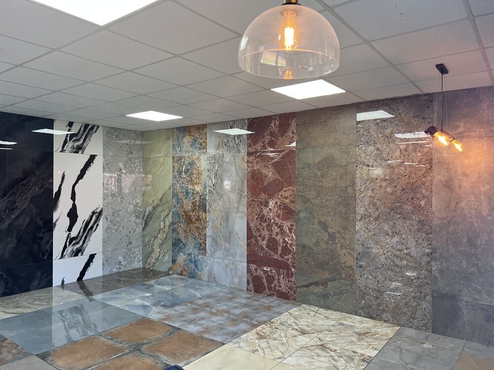 Nebula Sapphire Rectified Large Format Exotic Surface Stone Effect Porcelain 800x1600mm Floor & Wall Tiles
