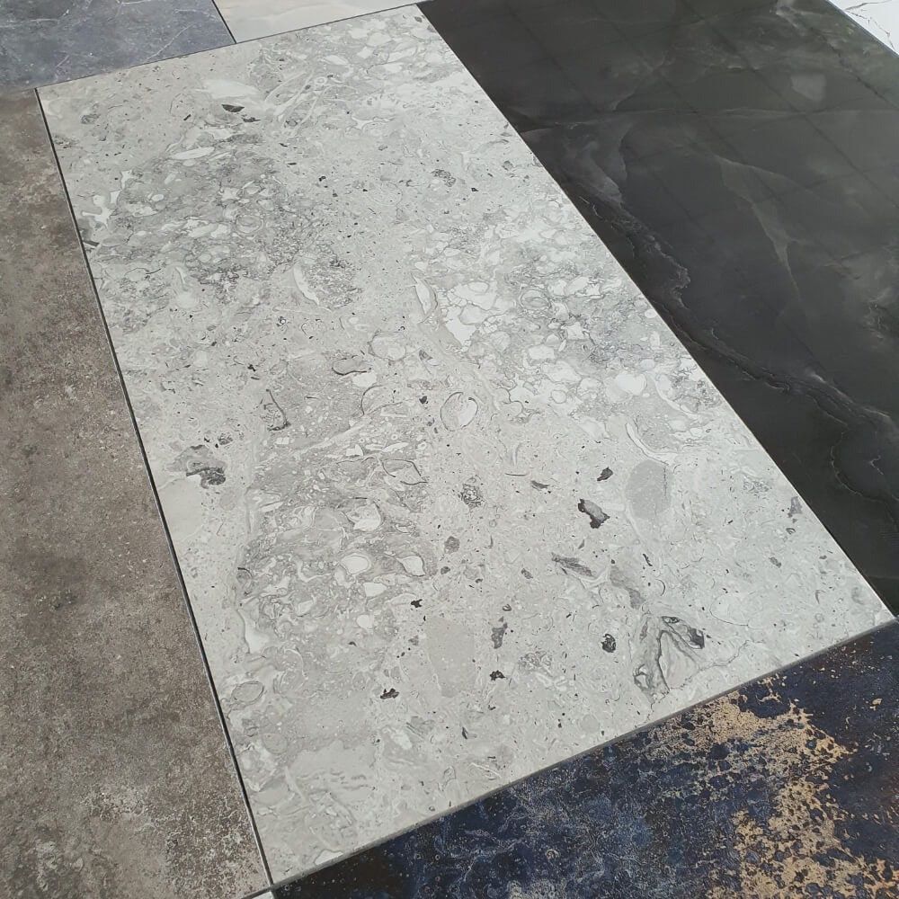 Salanca Ice Rectified Large Format Polished Stone Effect Porcelain 800x1600mm Floor & Wall Tiles