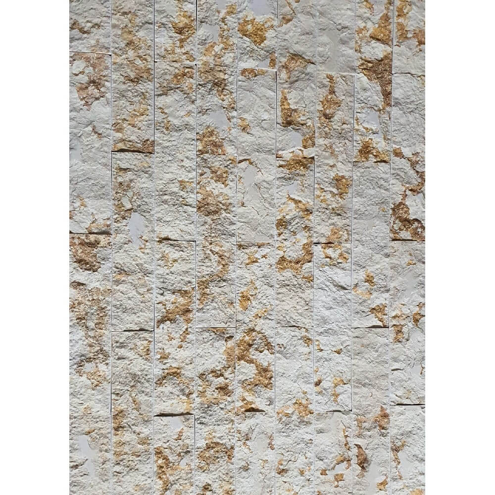 Sunny Light Natural Stone Marble Split Face 300x70mm Decorative Wall Tile