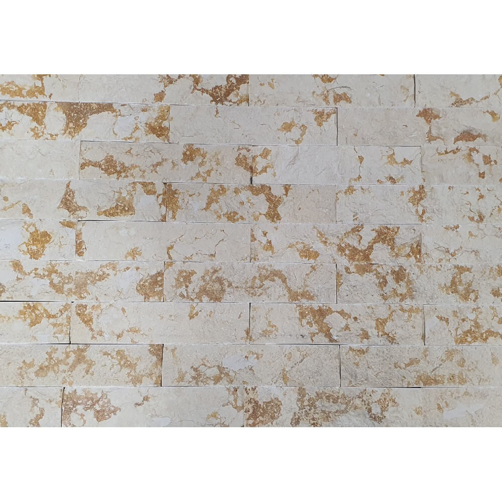 Sunny Light Natural Stone Marble Split Face 300x70mm Decorative Wall Tile