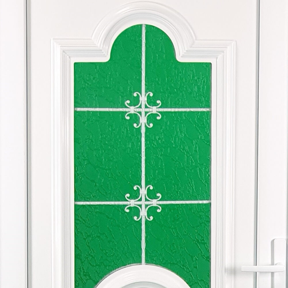 uPVC White Pre-Hung Full Front Door Set 24mm Double Glazed Right Hand Hung - (BAU 5-2 White)