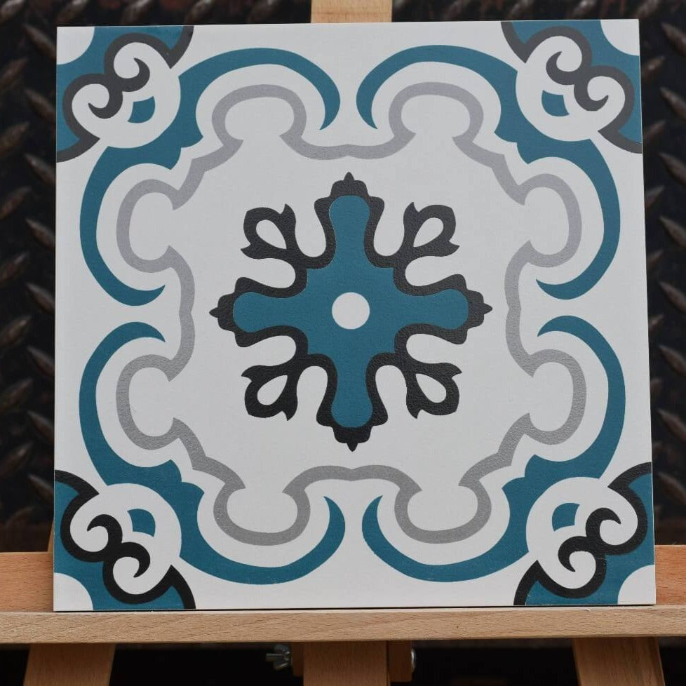 Victorian Blue Bell Rectified Matt Ceramic 300x300mm Wall and Floor Tile