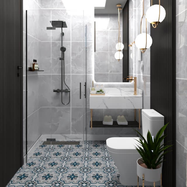 Victorian Blue Bell Rectified Matt Ceramic 300x300mm Wall and Floor Tile