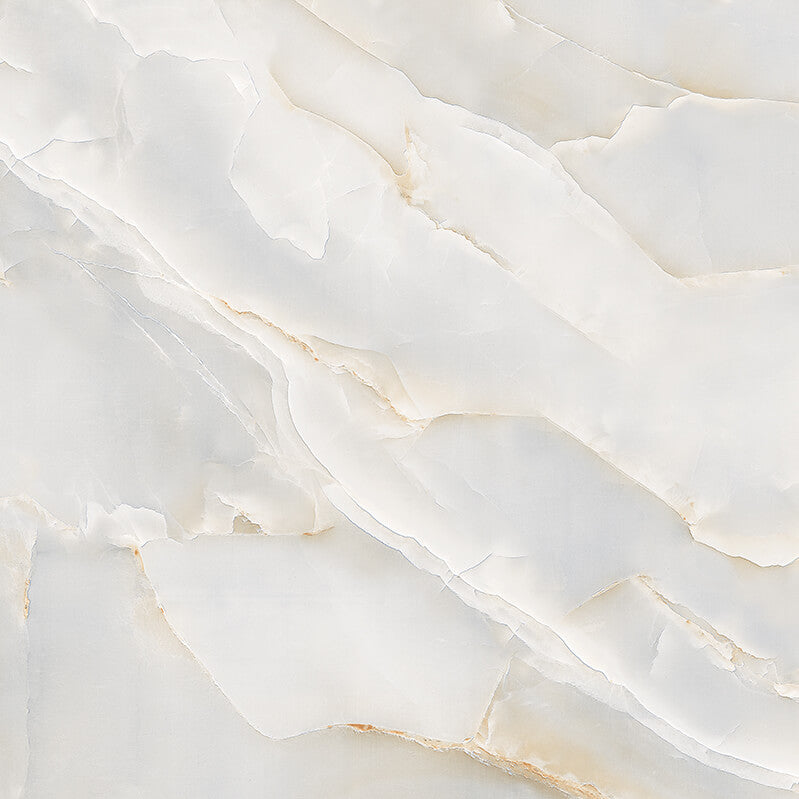 White Onyx Rectified Polished Porcelain 600x600mm Wall and Floor Tiles