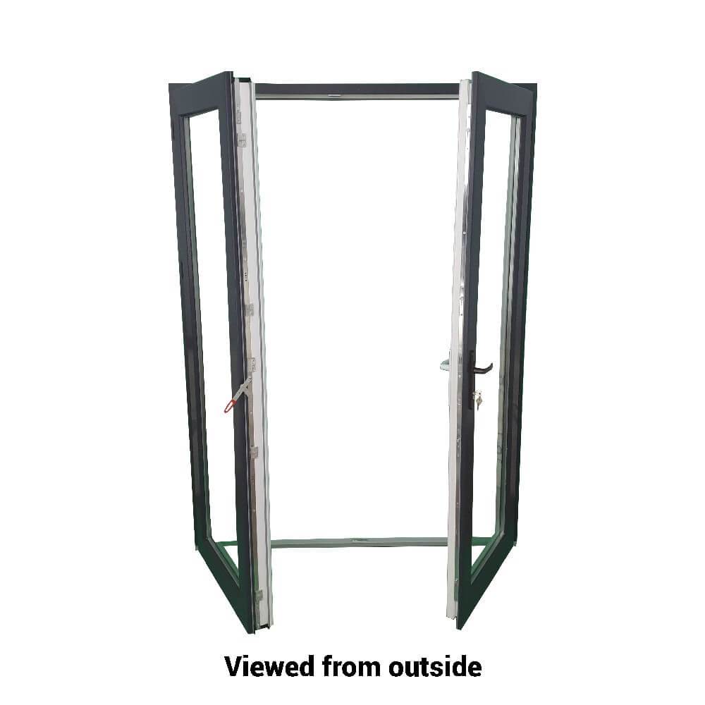 uPVC Outside Anthracite Inside White French Patio Door