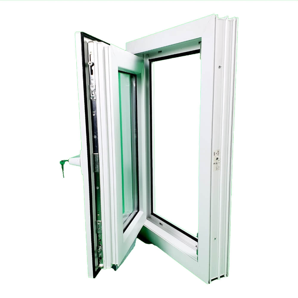uPVC Tilt and Turn Double Glazed Window Frame and Glass 70mm UK 2 Gasket Seal - Multi Size